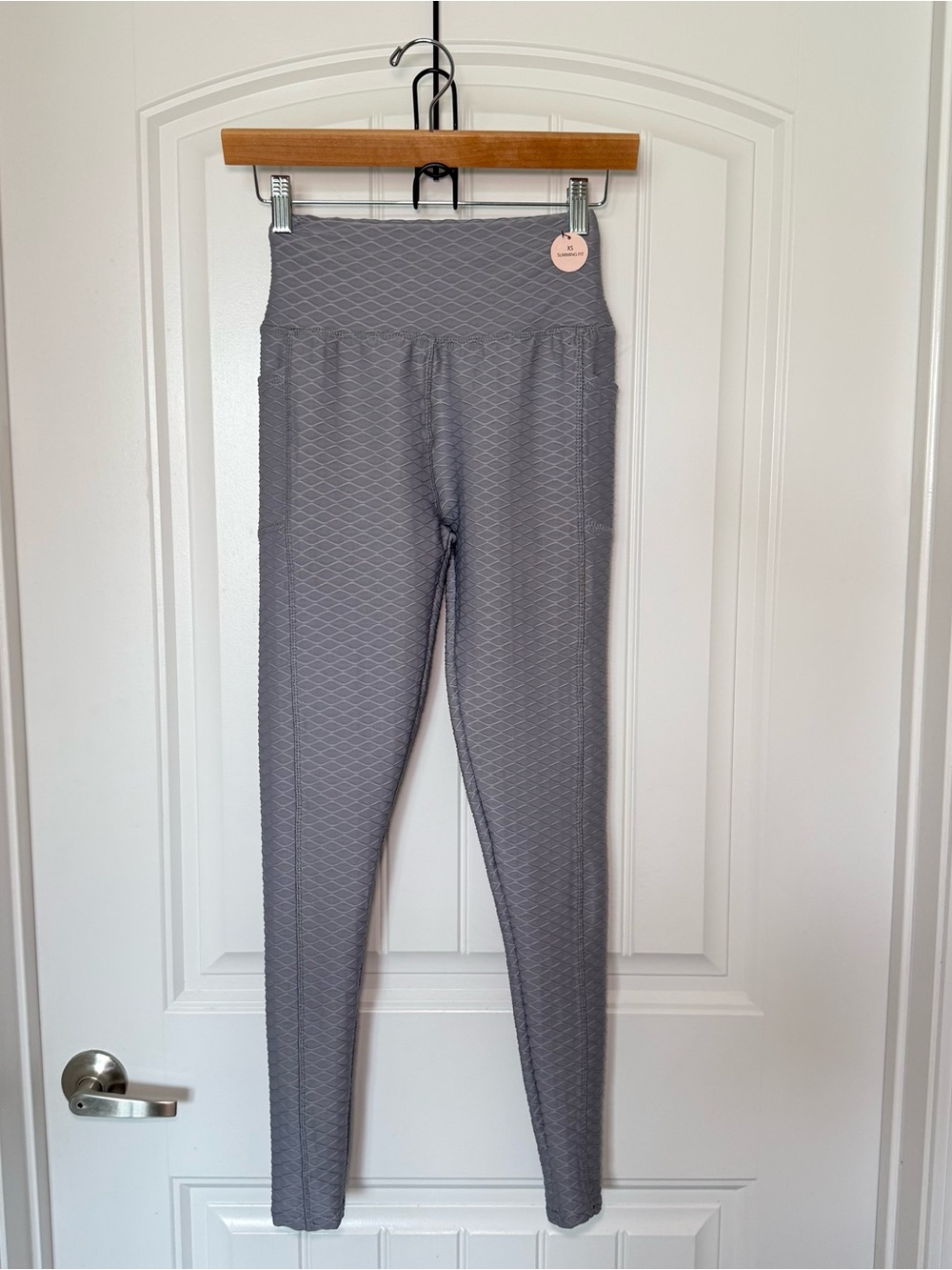 Bella Movement XS Gray Honeycomb Slimming Fit Leggings Gymcore Athleisure